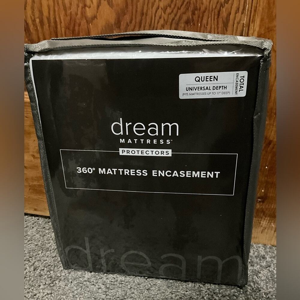 Dream Mattress 360° Encasement Queen Zippered Bed Bug Proof Waterproof NEW